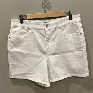 Talbots Relaxed Girlfriend White Denim Shorts Size 8